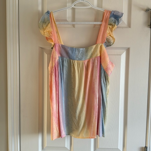 BNWT - Ruffle Detail Tank Top Blouse - Size L - Picture 1 of 5